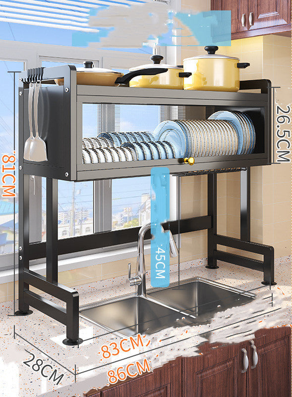 Kitchen Sink Storage Rack For Bowls And Utensils