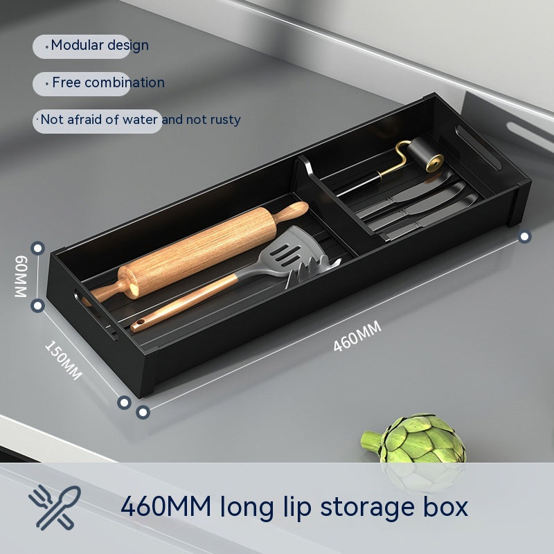 Kitchen Drawer Storage Box With Partition Organizer