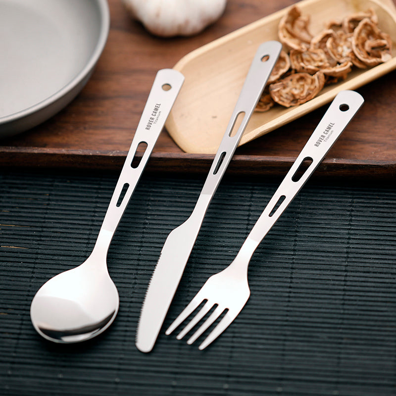 Travel Titanium Cutlery Set Portable Lightweight Utensils