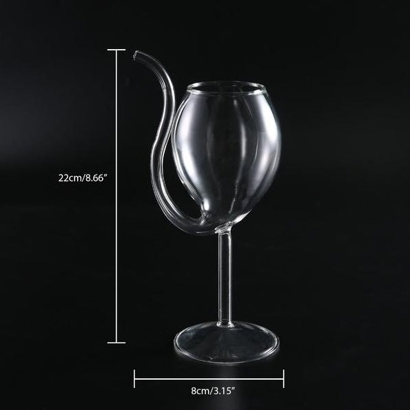 Crystal Glass Goblet With Unique Decorative Design