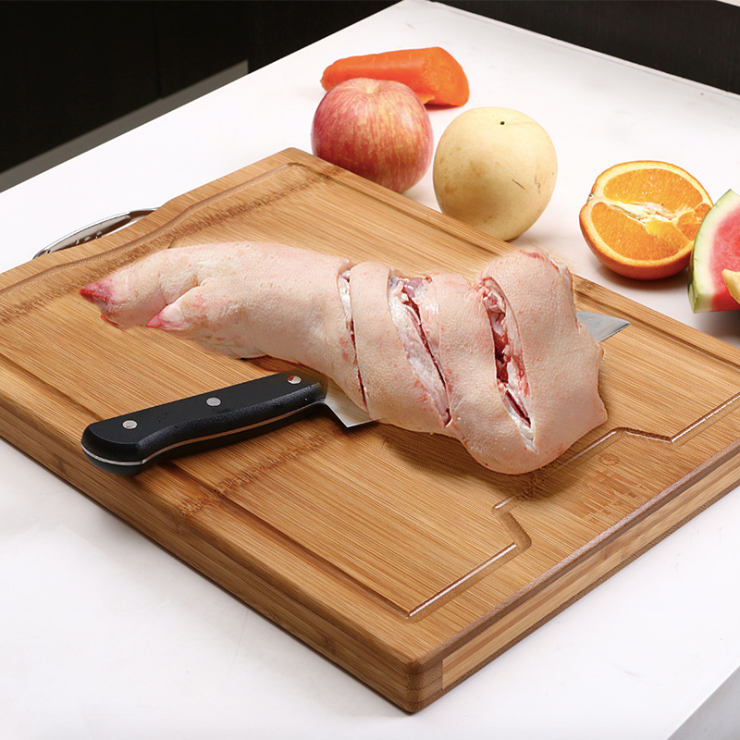 Whole Bamboo Carbonized Cutting Board For Kitchen Food Preparation