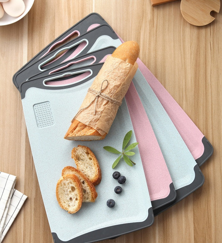 Fruit-Shaped Wheat Straw Cutting Board Durable Kitchen Surface