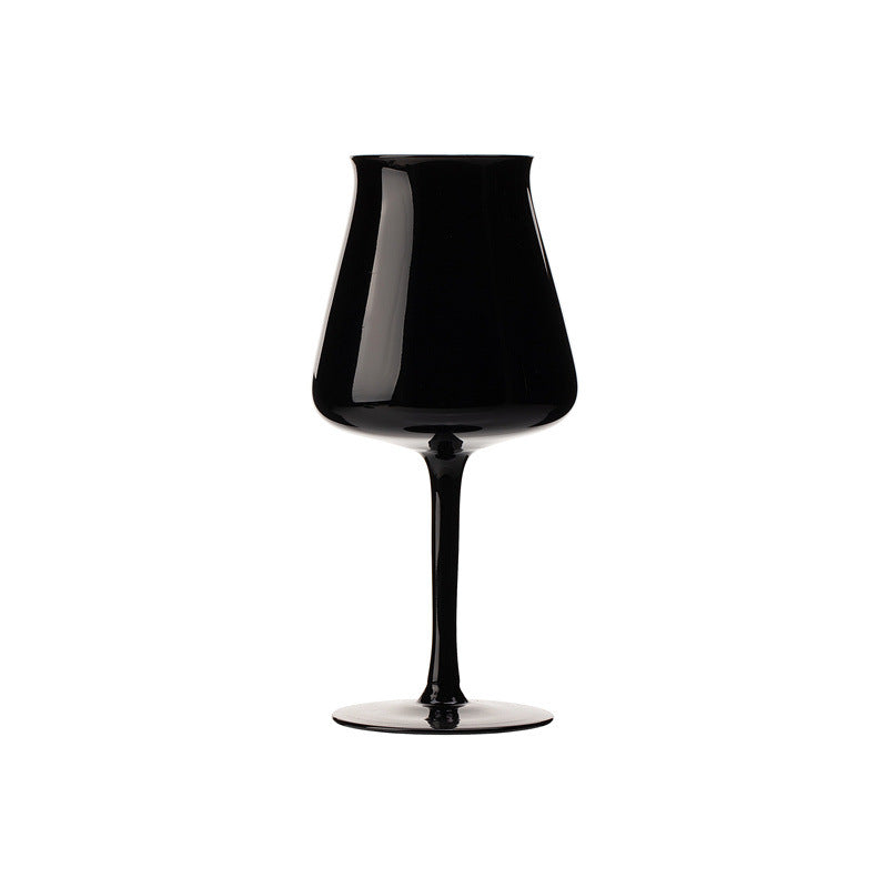 Black Porcelain Crystal Goblet For Elegant Beverage Serving