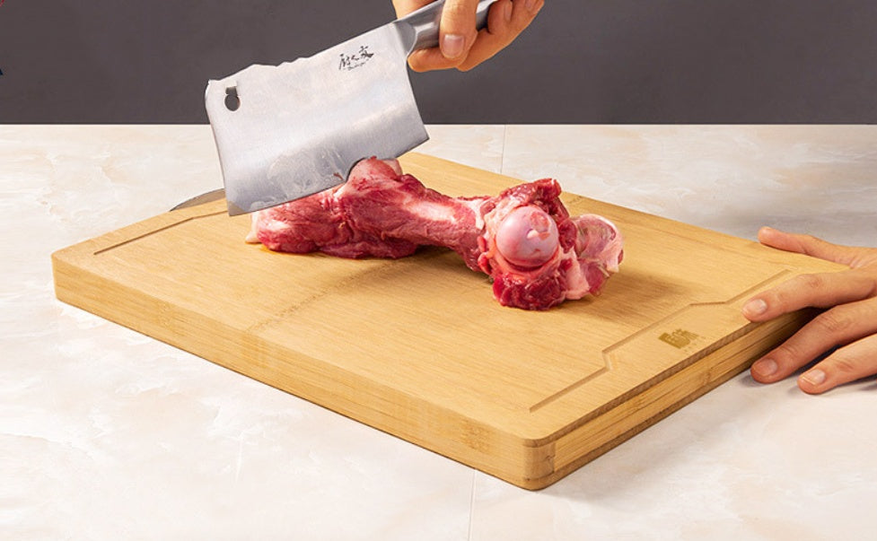 Whole Bamboo Carbonized Cutting Board For Kitchen Food Preparation