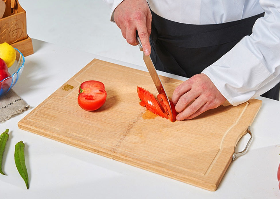Whole Bamboo Carbonized Cutting Board For Kitchen Food Preparation
