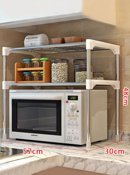 Multipurpose Kitchen Microwave Shelf Rack With Storage Organizer