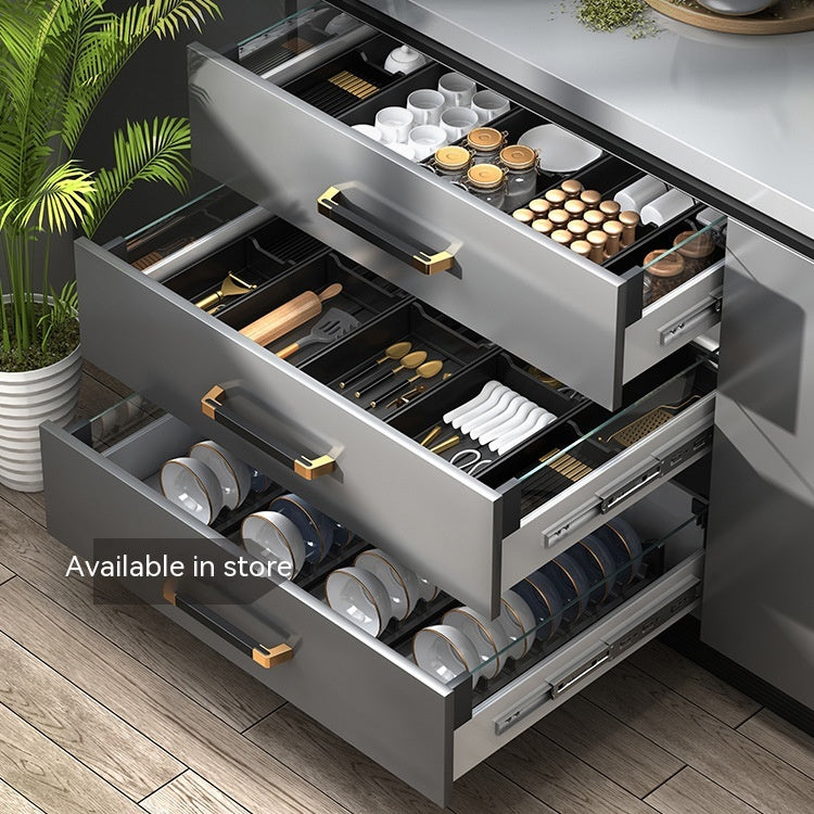 Kitchen Drawer Storage Box With Partition Organizer