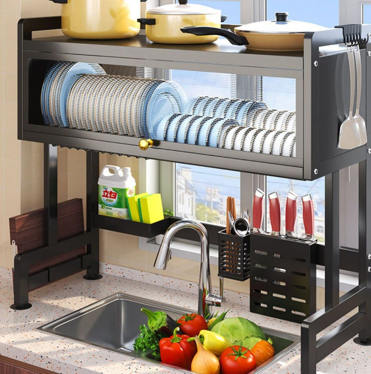 Kitchen Sink Storage Rack For Bowls And Utensils