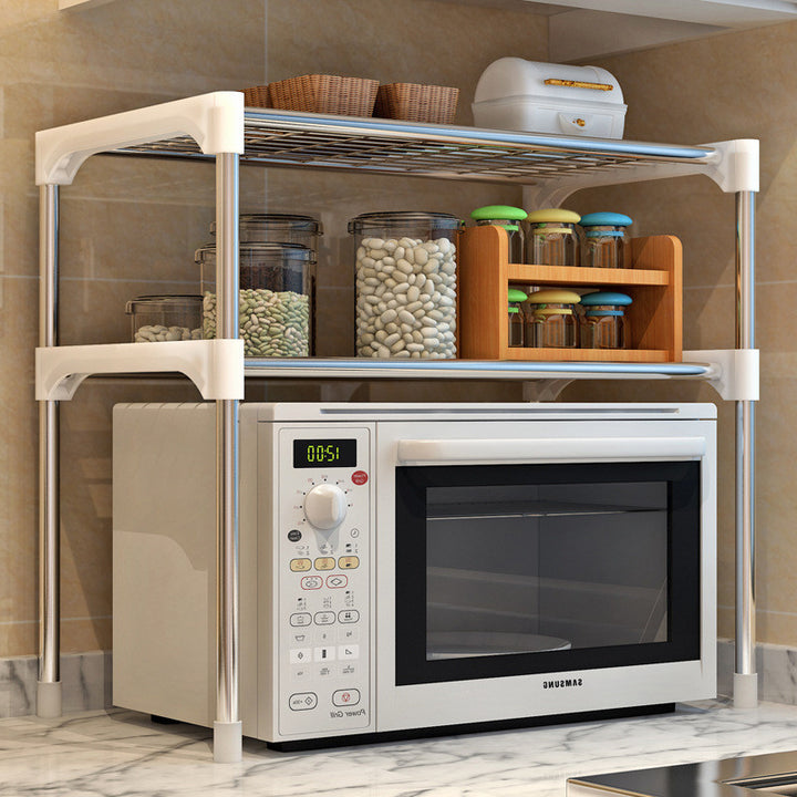 Multipurpose Kitchen Microwave Shelf Rack With Storage Organizer