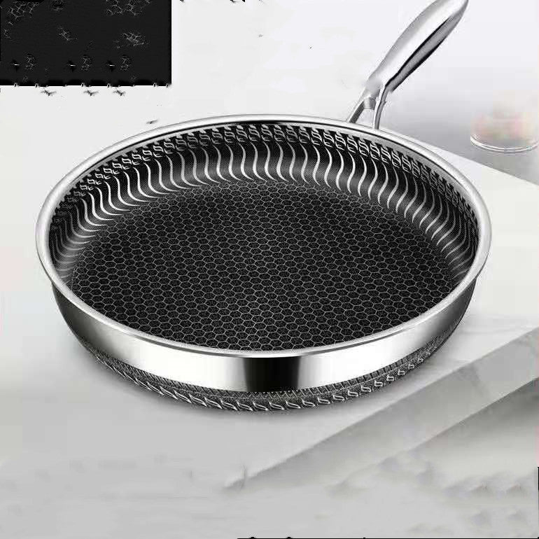 Stainless Steel Frying Pan Durable Nonstick Cooking Skillet
