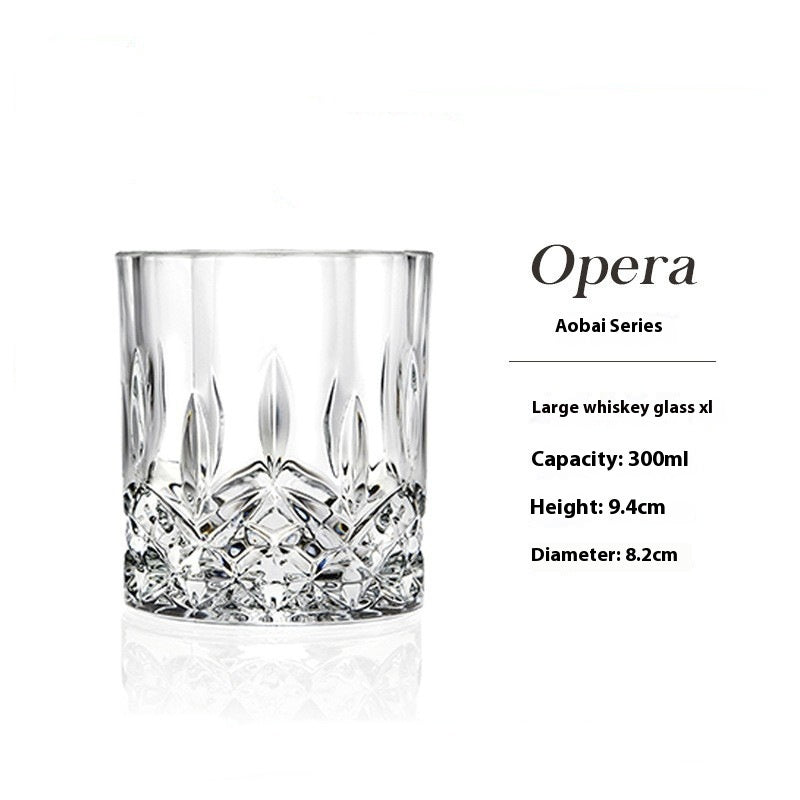 Crystal Glass Tumbler Set For Water Juice And Beverages