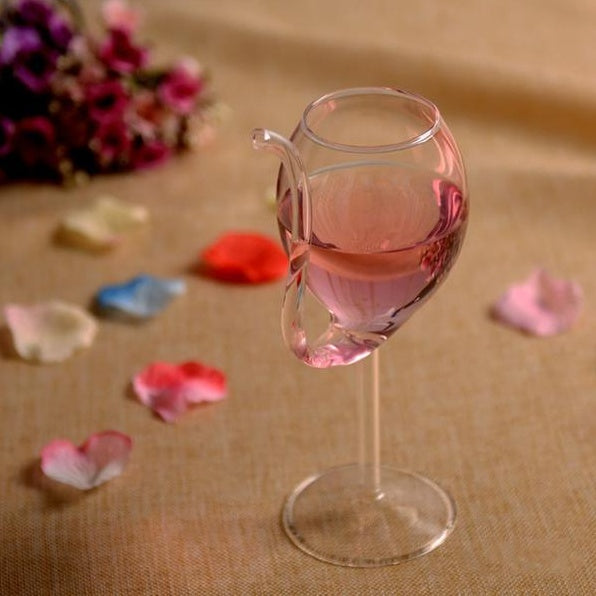 Crystal Glass Goblet With Unique Decorative Design