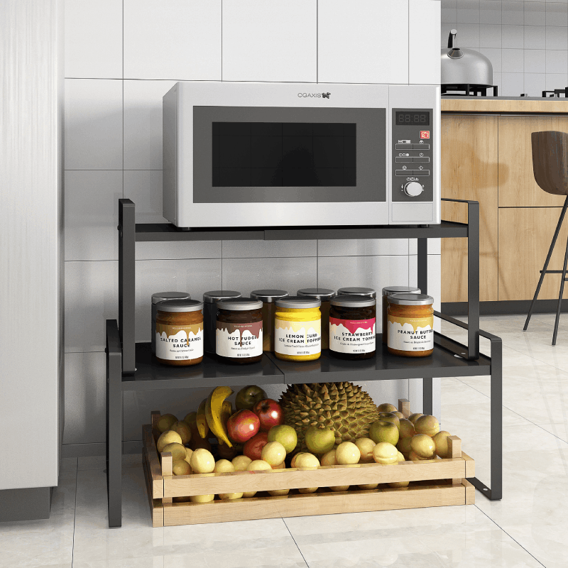 Multifunctional Floor Storage Rack For Kitchen Organization