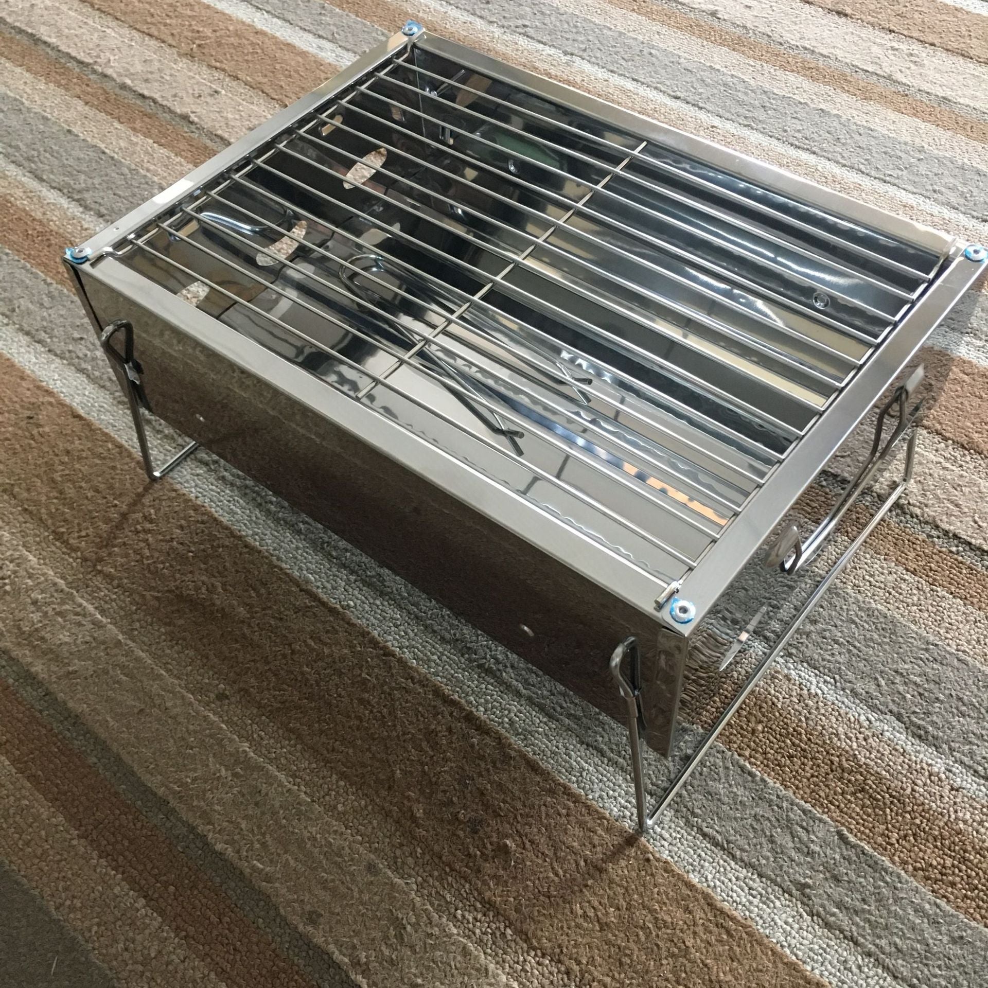Portable Stainless Steel Charcoal Barbecue Grill For Home Cooking
