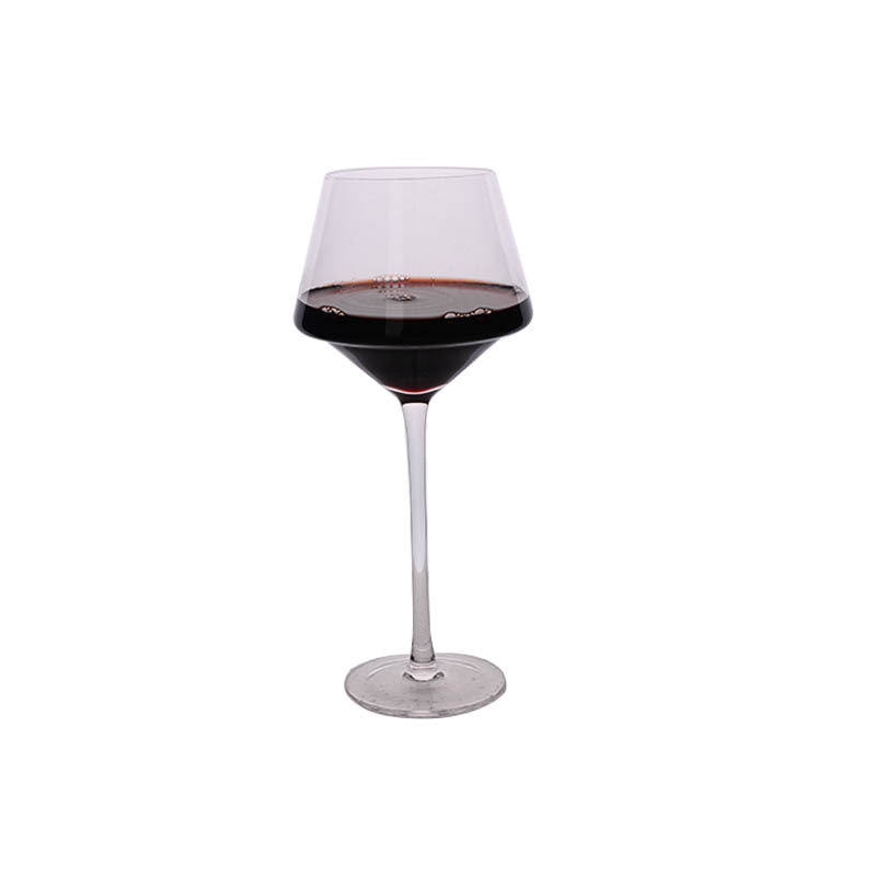 Creative Crystal Glass Goblet With Golden Trim Design