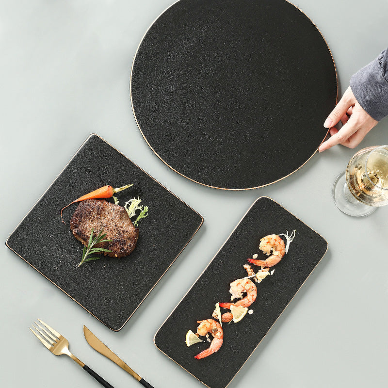 Steak Plate Cutlery Set For Dining And Serving