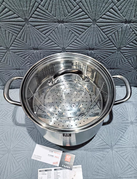 304 Stainless Steel Stock Pot Large Capacity Double-Handle Cooking Pot