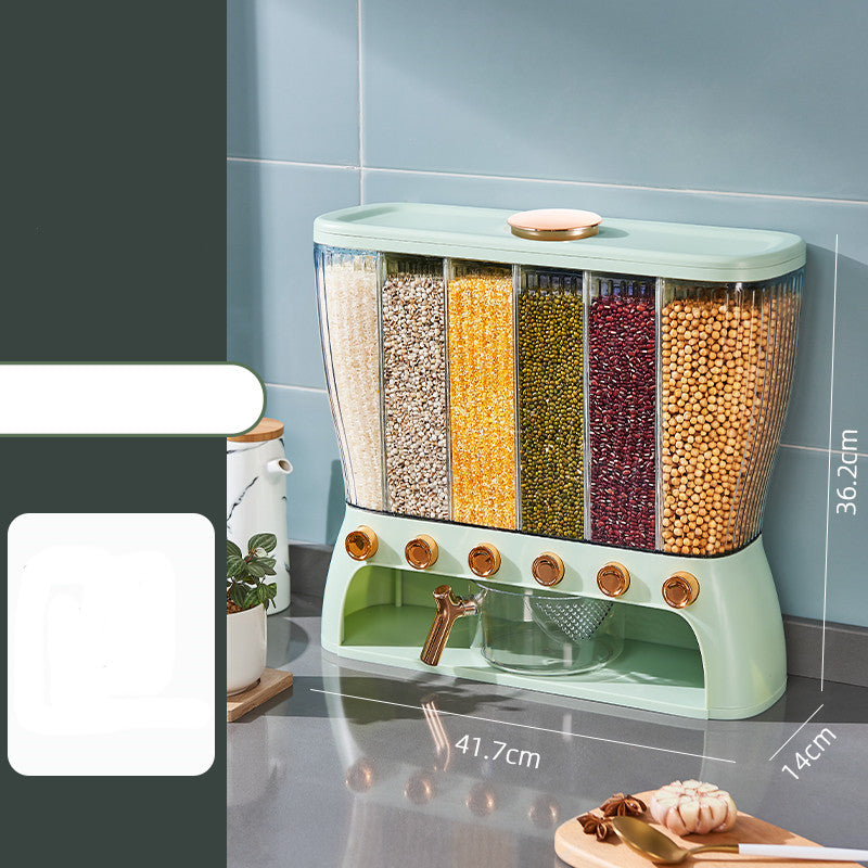Kitchen Grain Storage Box With Separate Compartments