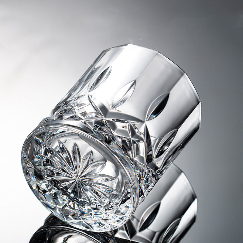 Crystal Glass Tumbler Set For Water Juice And Beverages