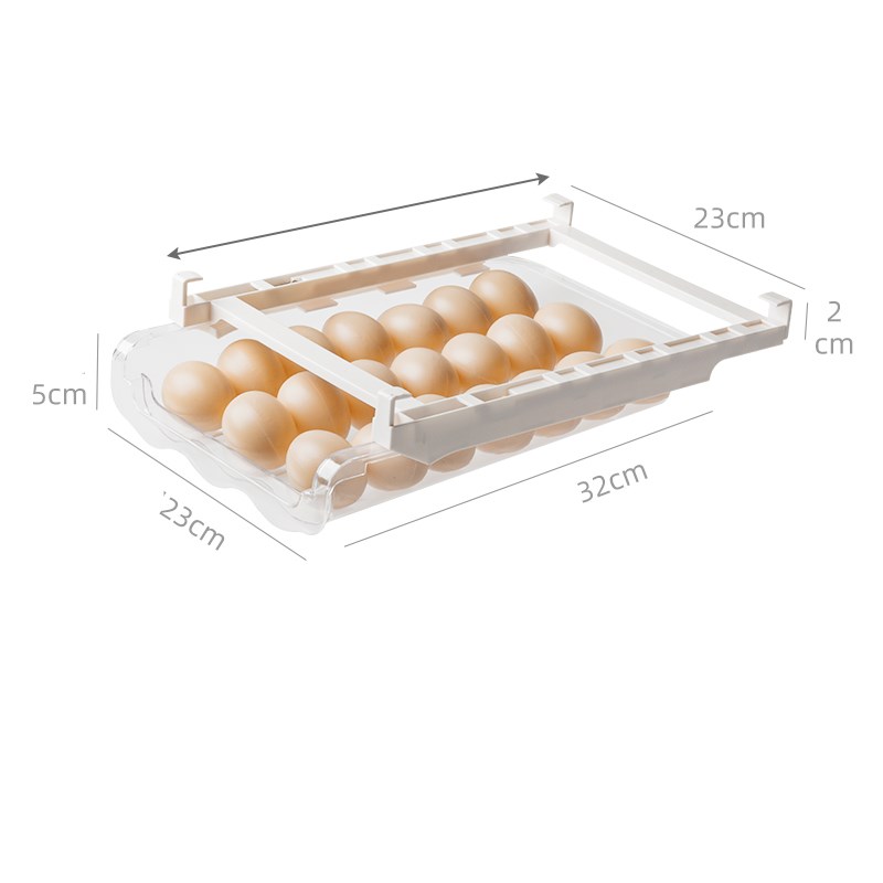 Adjustable Refrigerator Storage Rack With Pull-Out Drawer Organizer