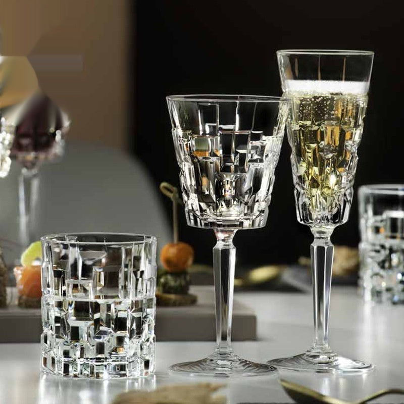 Crystal Glassware Set For Elegant Home Beverage Serving
