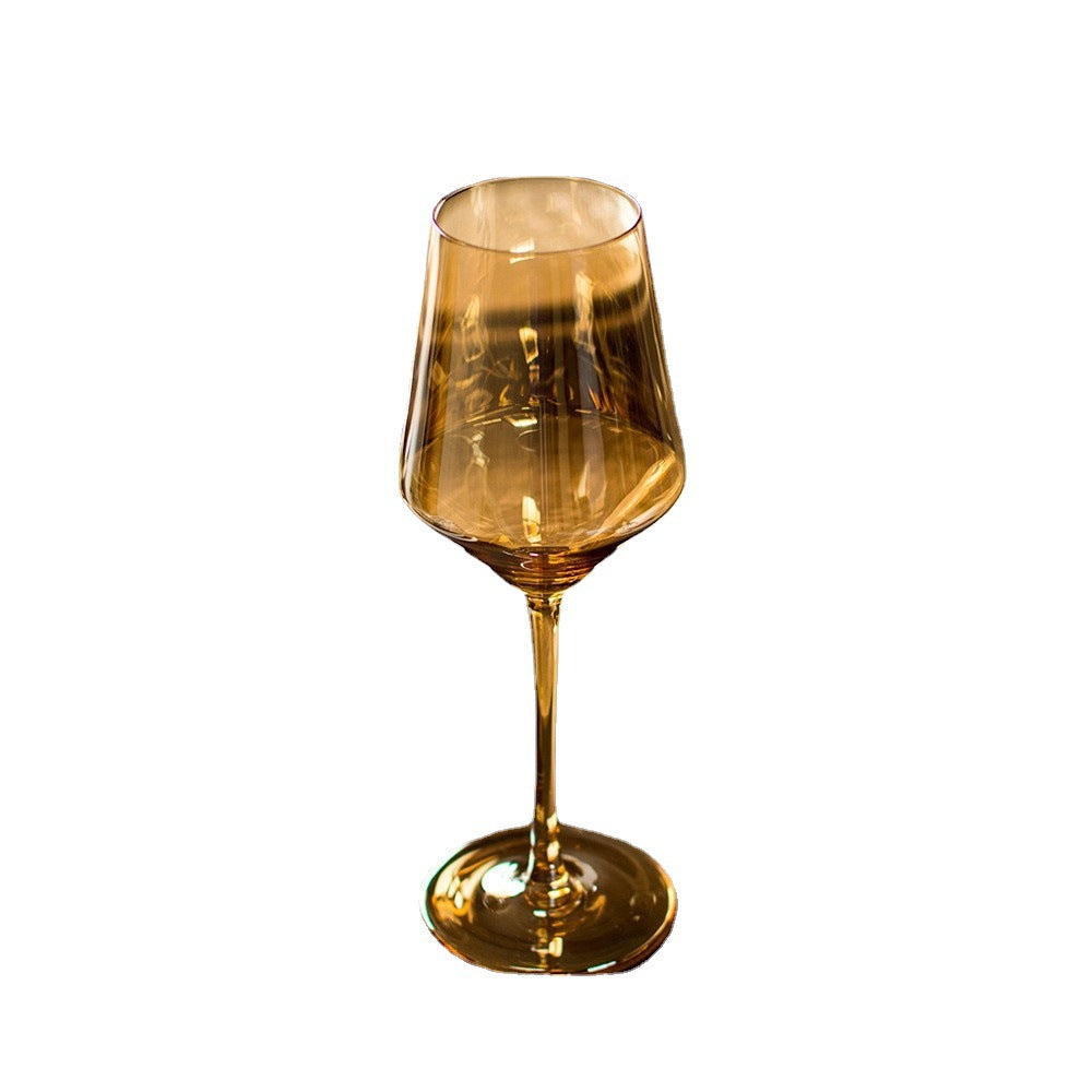 Rainbow Electroplated Crystal Goblet For Elegant Beverage Serving