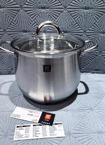 304 Stainless Steel Stock Pot Large Capacity Double-Handle Cooking Pot