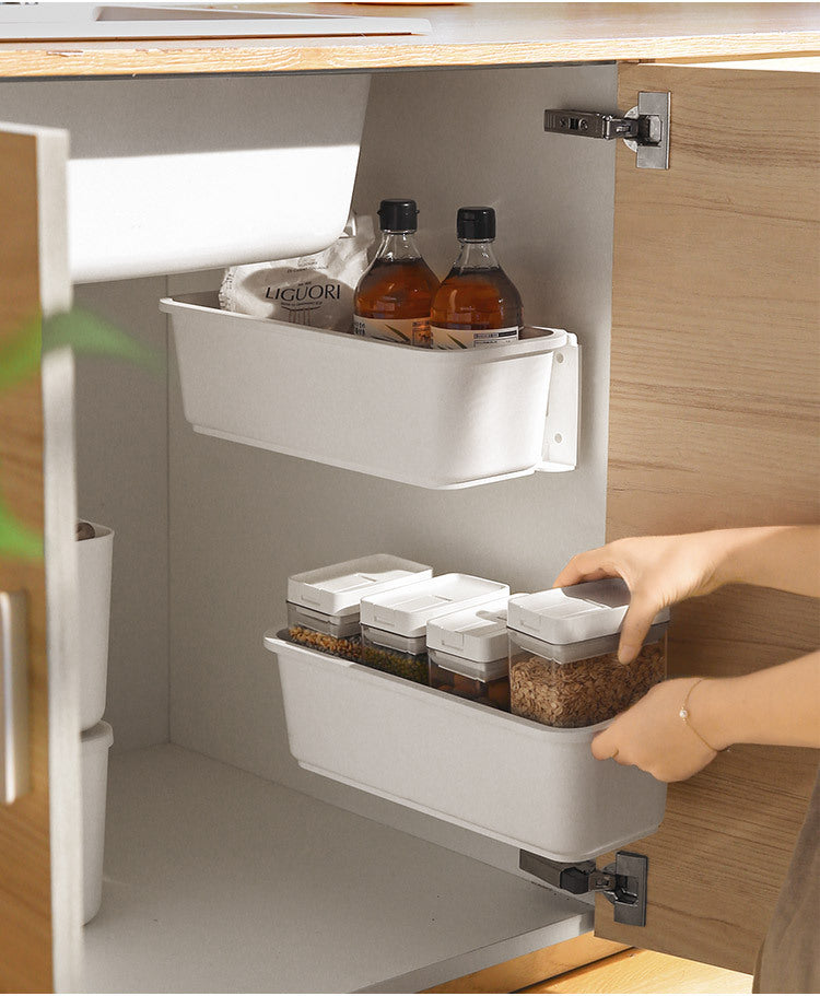 Kitchen Storage Rack With Drawer Organizer Wall Mounted Stand