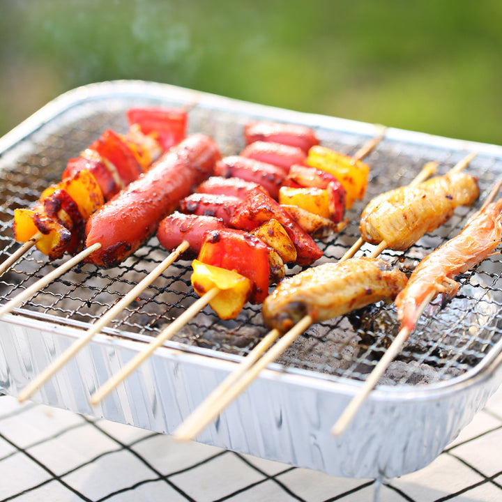 Portable Household Charcoal Barbecue Grill Compact BBQ Cooking Stove
