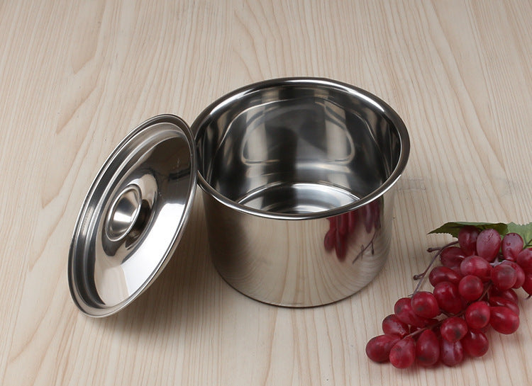 Stainless Steel Non Magnetic Kitchen Stock Pot With Seasoning Box