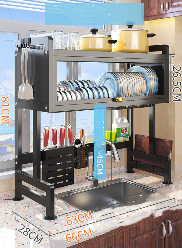 Kitchen Sink Storage Rack For Bowls And Utensils