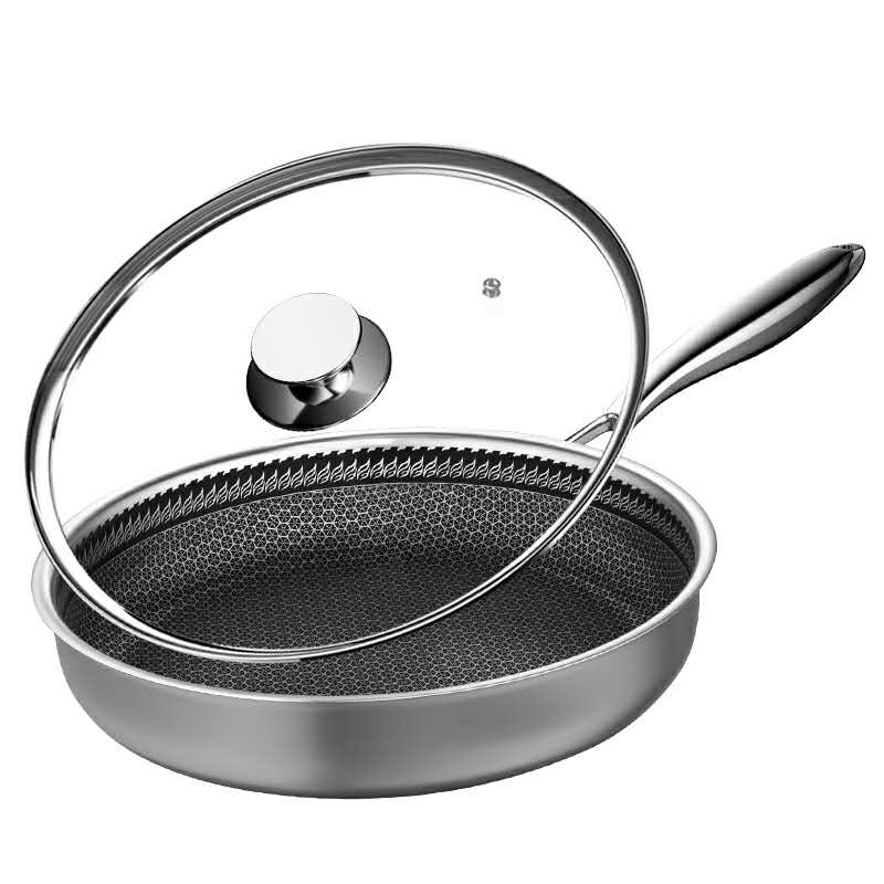 Stainless Steel Frying Pan Durable Nonstick Cooking Skillet