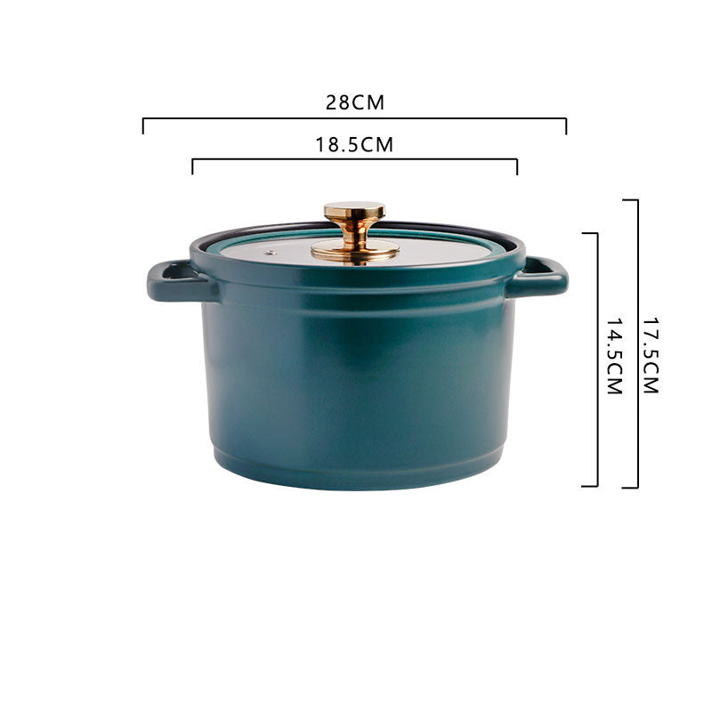 Nordic Ceramic Large Capacity Stock Pot For Porridge And Soup