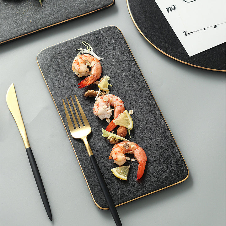 Steak Plate Cutlery Set For Dining And Serving