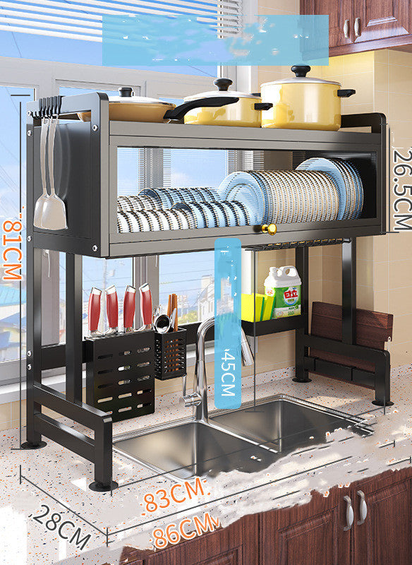 Kitchen Sink Storage Rack For Bowls And Utensils