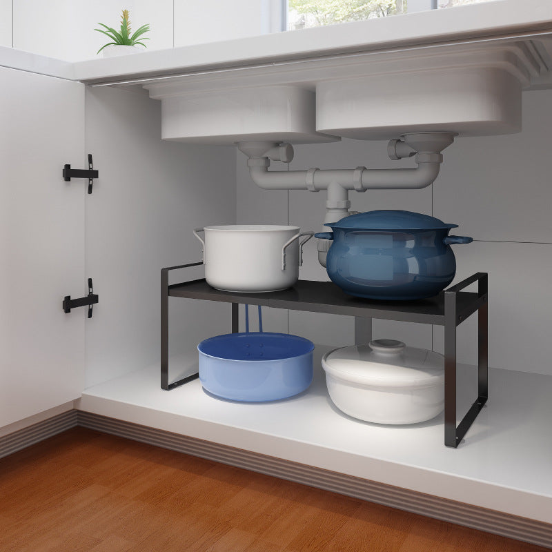 Multifunctional Floor Storage Rack For Kitchen Organization