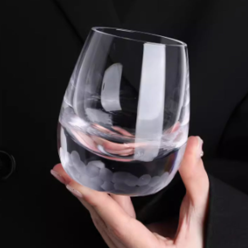 Hand Carved Crystal Glassware For Elegant Beverage Serving