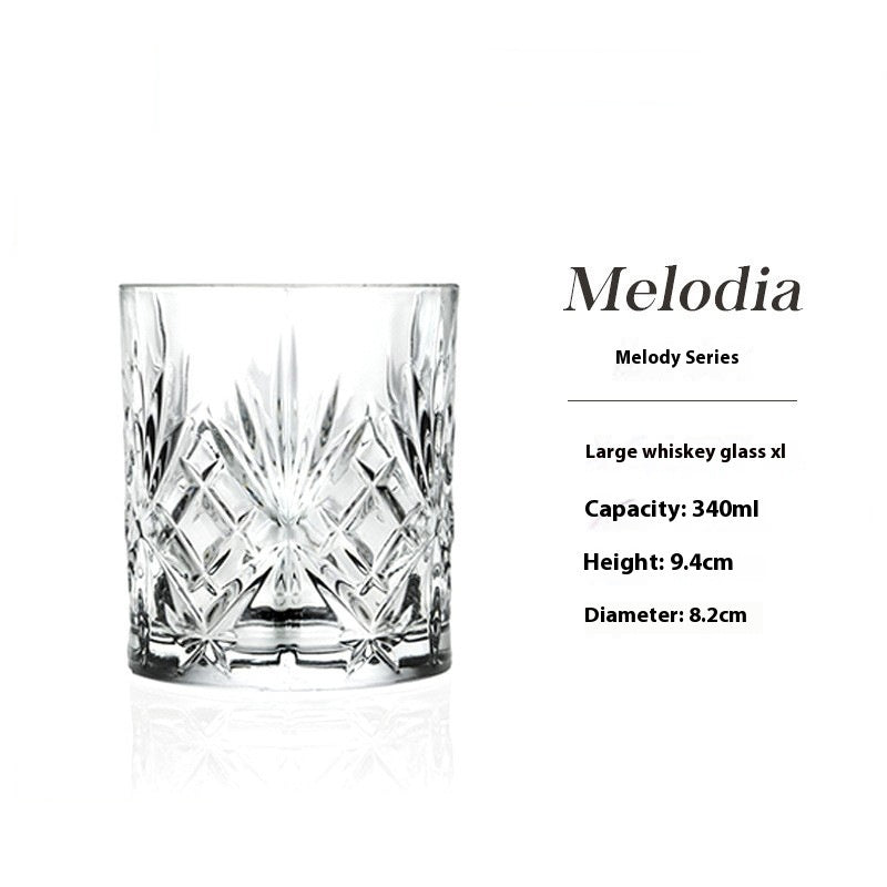 Crystal Glass Tumbler Set For Water Juice And Beverages