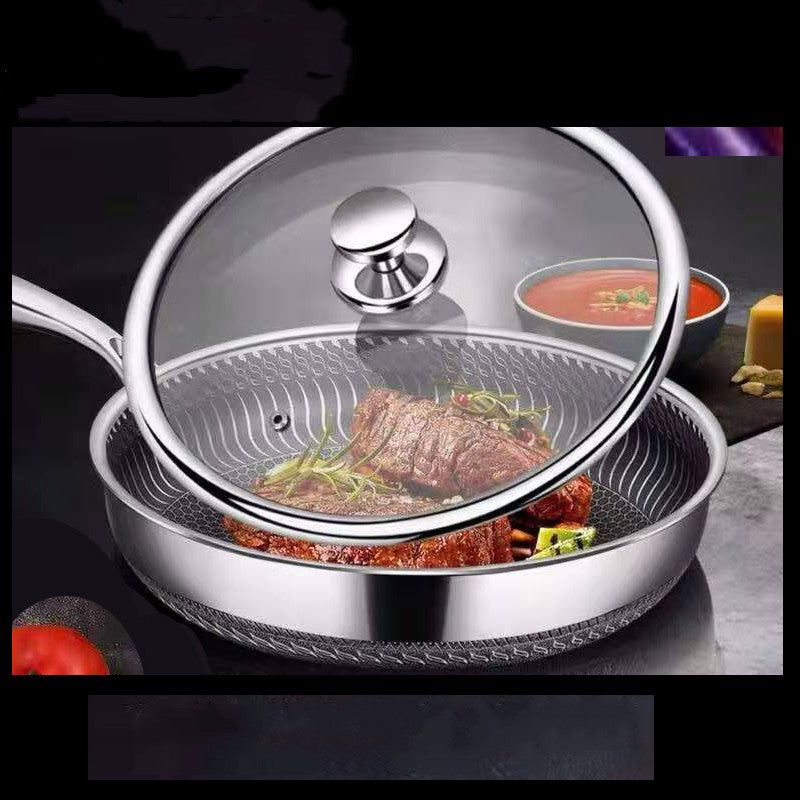 Stainless Steel Frying Pan Durable Nonstick Cooking Skillet