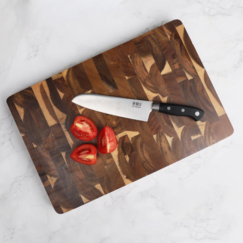 Wood Splicing Cutting Board For Kitchen Chopping And Prep