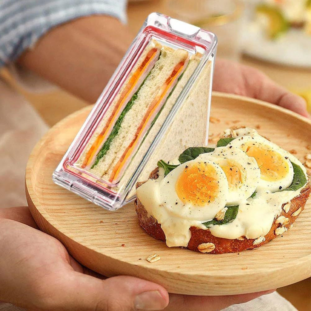 Reusable Triangle Magnetic Transparent Sandwich Storage Container