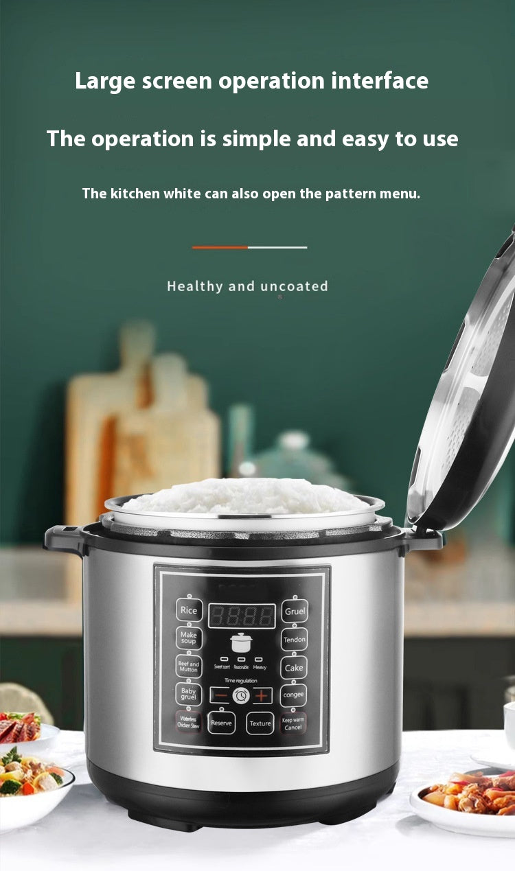 5L Multi-Function Electric Pressure Cooker with Timer for Home