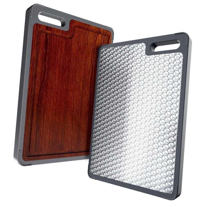 Double Sided Stainless Steel Ebony Cutting Board Antibacterial Mildewproof