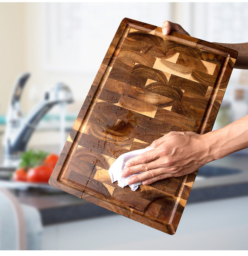 Wood Splicing Cutting Board For Kitchen Chopping And Prep