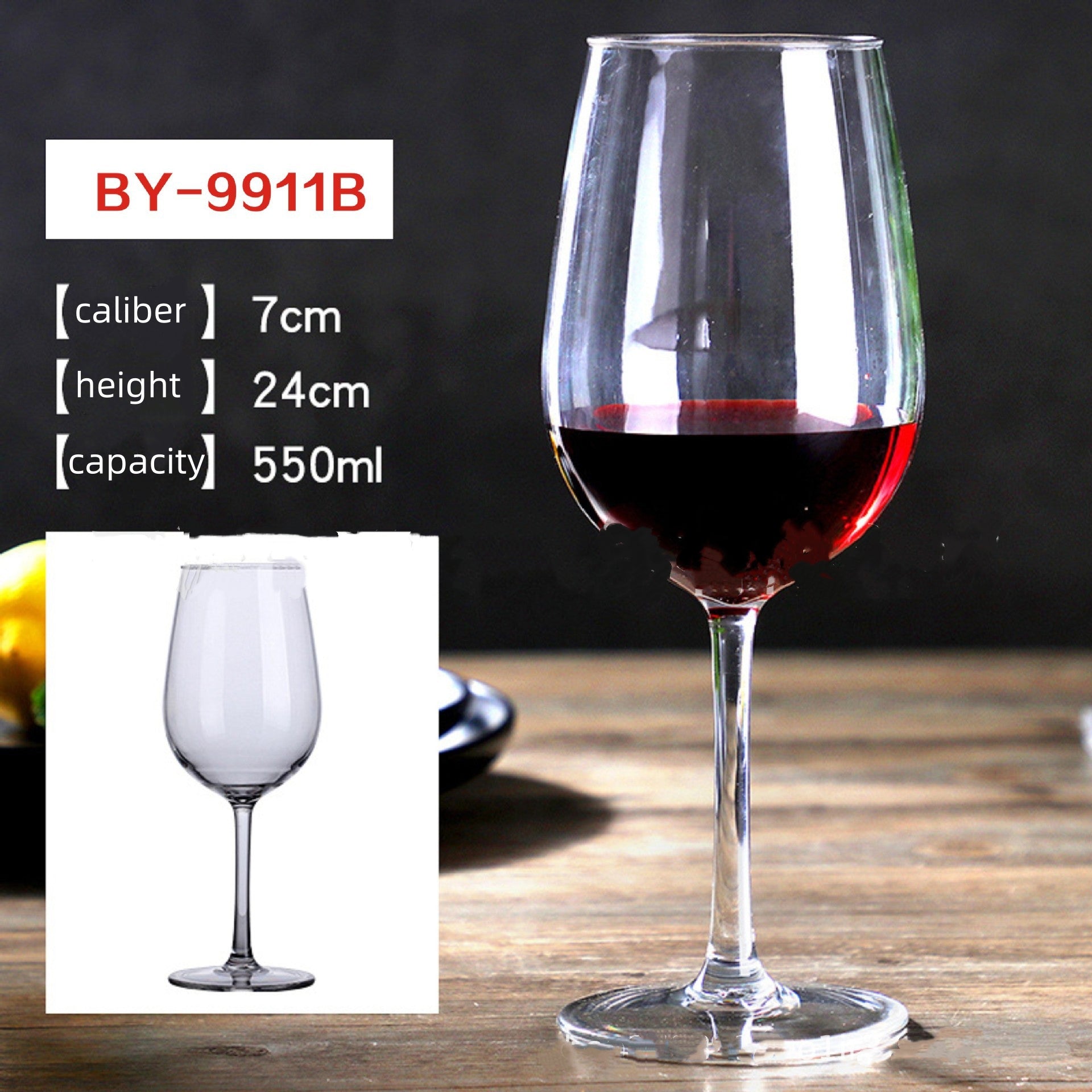 One Piece Crystal Glass Goblet For Elegant Beverage Serving