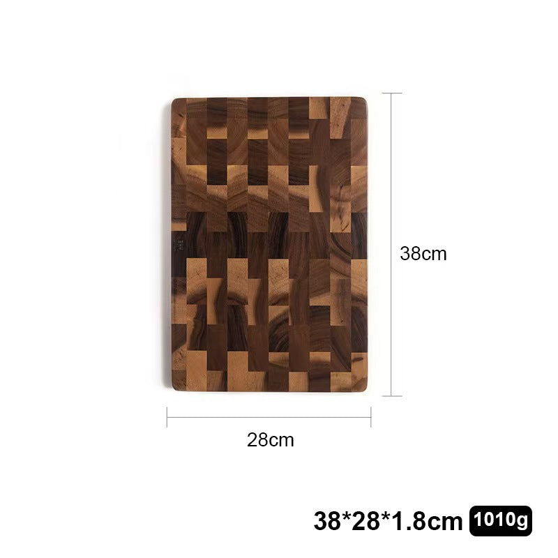 Acacia Mangium Solid Wood Cutting Board Chessboard Grid Design