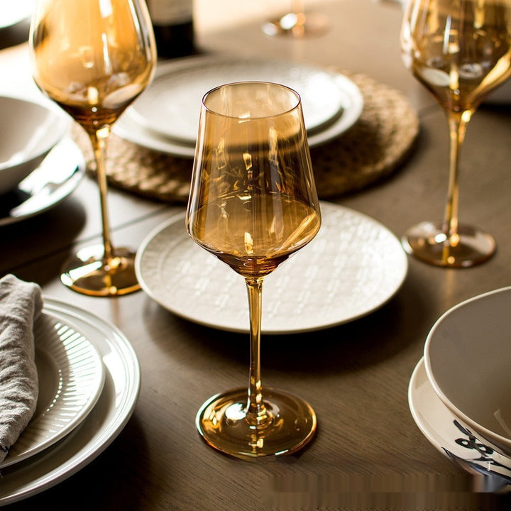 Rainbow Electroplated Crystal Goblet For Elegant Beverage Serving