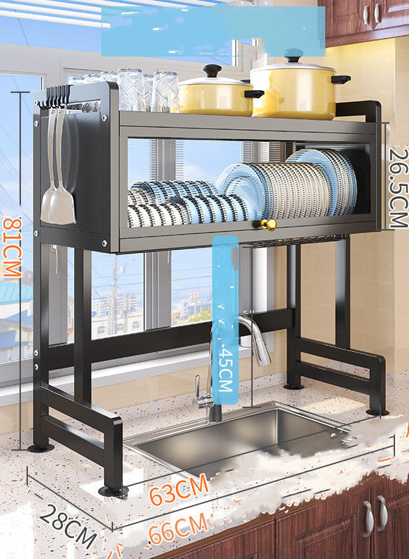 Kitchen Sink Storage Rack For Bowls And Utensils