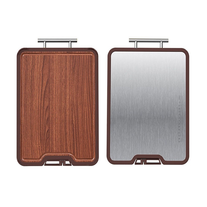 Double Sided Stainless Steel Ebony Cutting Board Antibacterial Mildewproof