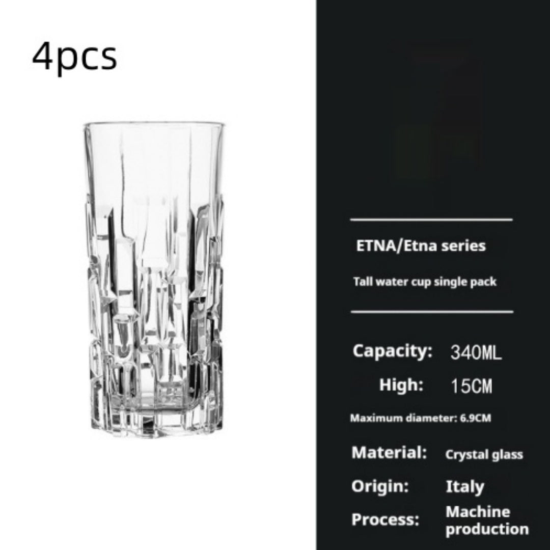 Crystal Glassware Set For Elegant Home Beverage Serving